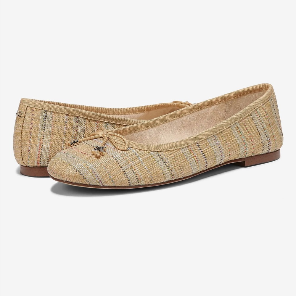 NEW Sam Edelman Felicia Luxe Raffia Ballet Flats, Size 9